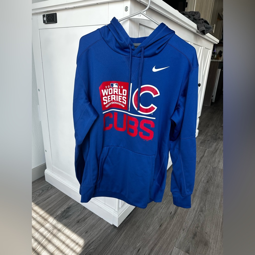 Nike Blue Cubs World Series Hoodie size Large